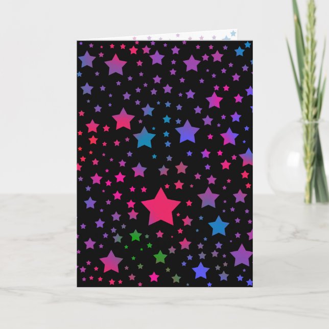 Neon Stars Kort (Framsida)