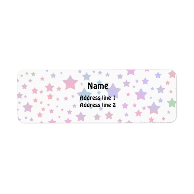 Neon Stars Returadress Etikett (Framsidan)