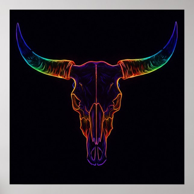 Neon Steer Poster (Framsidan)