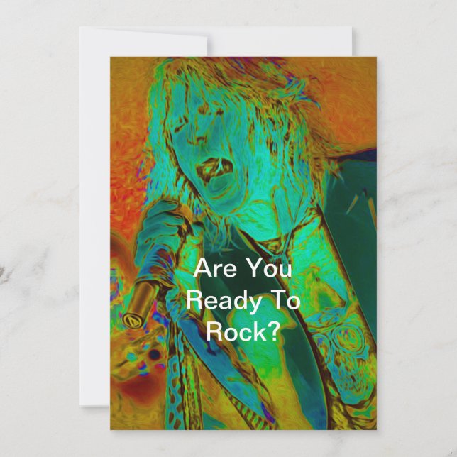 Neon Sten Singer Inbjudningar (Framsida)