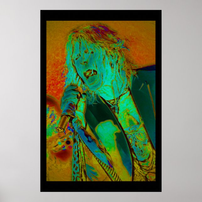 Neon Sten Singer Poster (Framsidan)