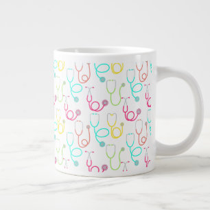 Neon Stetoscope Mönster Jumbo Mugg
