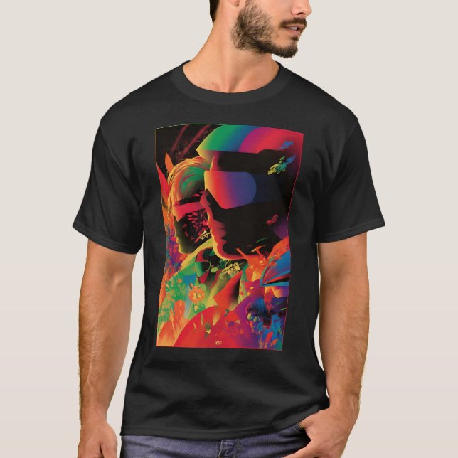 Neon-stil affisch, 80-tal t shirt (Framsida)