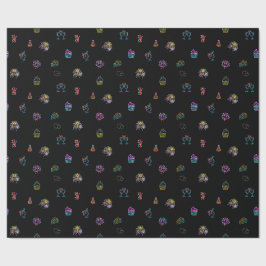 Neon Stil Party Wrapping Papper - Roll Presentpapper