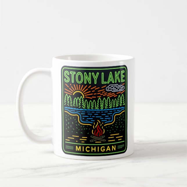 Neon Stoney Sjö Michigan Kaffemugg (Vänster)