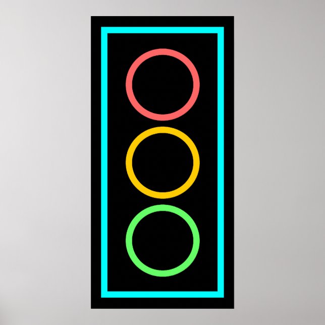 Neon Stoplight Poster (Framsidan)