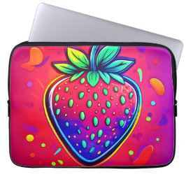 Neon Strawberry Pop Laptop Fodral