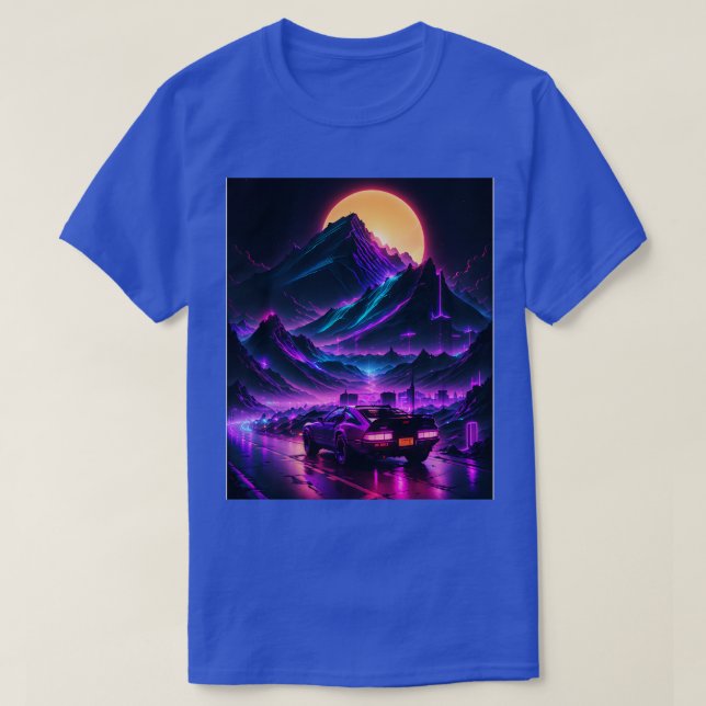 Neon Street retrowave 80s 3 T Shirt (Design framsida)