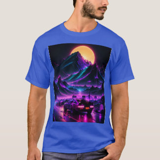 Neon Street retrowave 80s 3 T Shirt