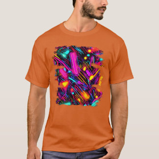 Neon Style UV Glödljus Party Rave rolig T Shirt