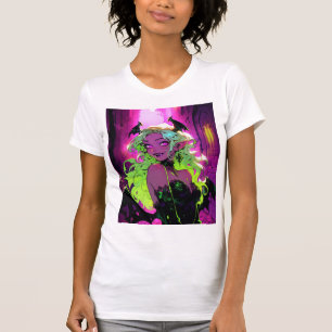 Neon Succubus Demon Anime Girl T Shirt