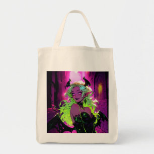 Neon Succubus Demon Anime Girl Tygkasse