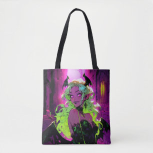 Neon Succubus Demon Anime Girl Tygkasse