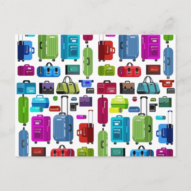 Neon Suitcases Vykort (Framsida)