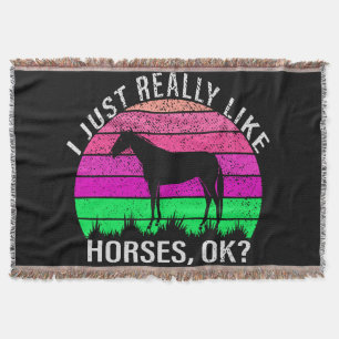 Neon Sunset I Verkligen like Horses Filt