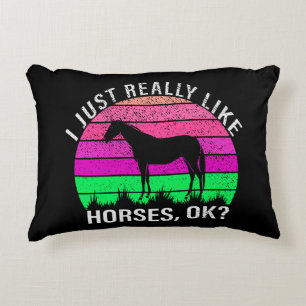 Neon Sunset I Verkligen like Horses Prydnadskudde