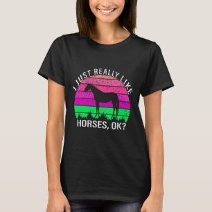 Neon Sunset I Verkligen like Horses T Shirt