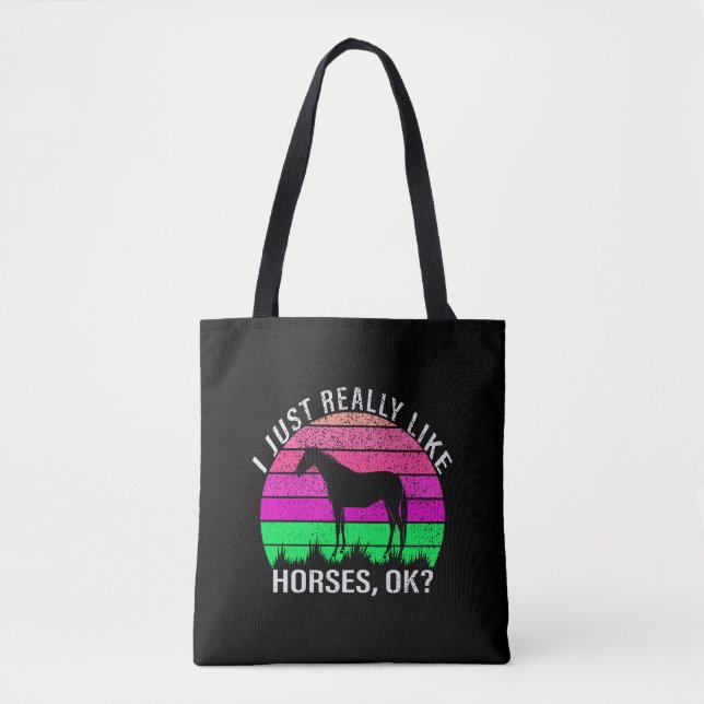 Neon Sunset I Verkligen like Horses Tygkasse (Framsida)