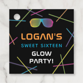 Neon Sweet 16 Födelsedags Glow-fest Gåvor Etiketter