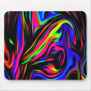 Neon Swirls Marcular Black Gult Rosa Blue Musmatta