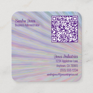 Neon SwobodaDesign QR-kod 7-Anpassningsbar Fyrkantigt Visitkort