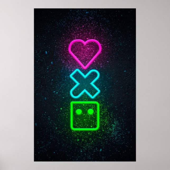 Neon Symbols Neon Artist Neon Led Signs Neon Galle Poster (Framsidan)