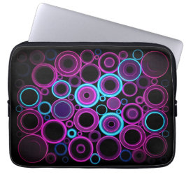 Neon Synthwave Matrix Cyber Tech Laptop Fodral