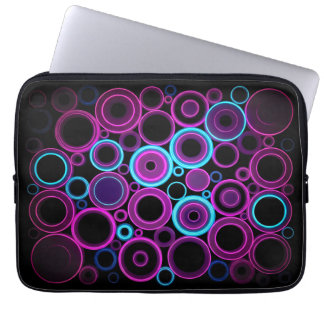 Neon Synthwave Matrix Cyber Tech Laptop Fodral