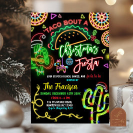 Neon Taco Julfest Firande Holiday Party Inbjudningar