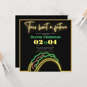 Neon taco om studenten i framtiden inbjudningar