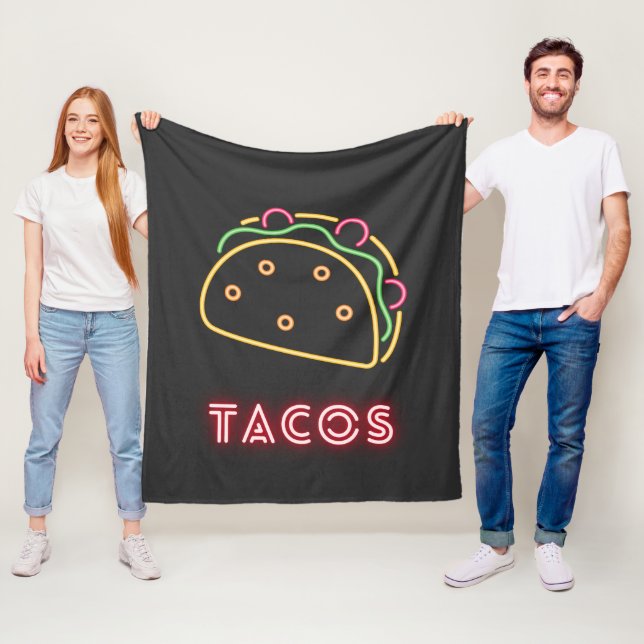Neon Tacos Symbol   Fleecefilt (På plats)