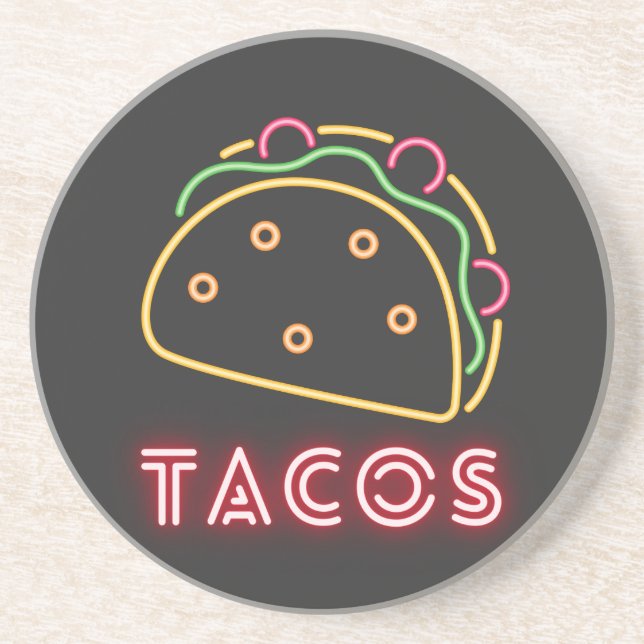 Neon Tacos Symbol Underlägg (Framsidan)