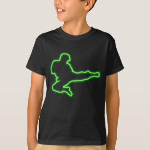 Neon Tae Kwon gör geometrisk Retro gåvaidé T Shirt