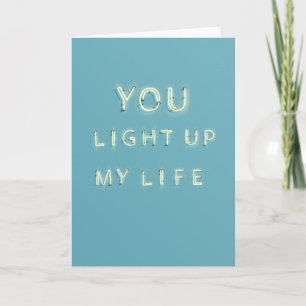 Neon, tänd mitt livs-Valentines day-kort Helgkort