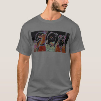 Neon tänder "broderi ", t-shirt