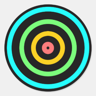 Neon Target Runt Klistermärke