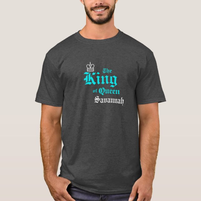 Neon Teal Kung Manar baskT-Shirt T Shirt (Framsida)