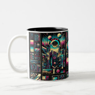 Neon Tech Odyssey Två-Tonad Mugg