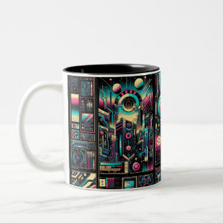 Neon Tech Odyssey Två-Tonad Mugg