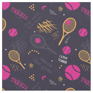 Neon Tennis mönster anpassningsbar storlekare Tyg