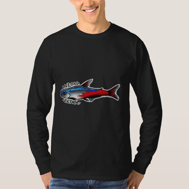 Neon Tetra Fish T Shirt (Framsida)