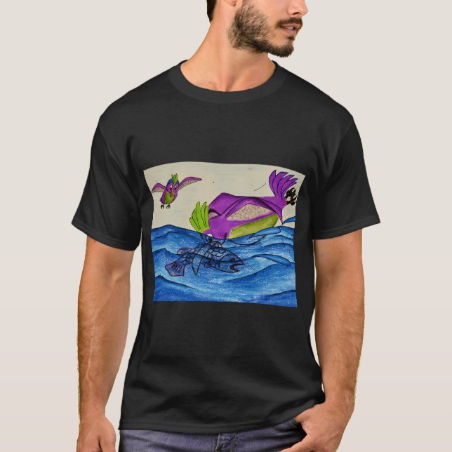 Neon Tetra Fiskar T Shirt (Framsida)