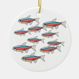 Neon Tetra Julgransprydnad Keramik