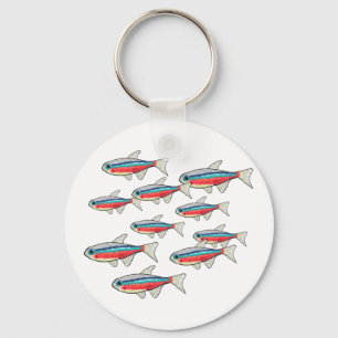 Neon Tetra Nyckelring