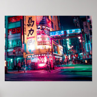 Neon Tokyo-gathuhörn Poster