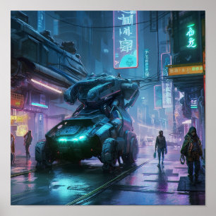 Neon Tokyo Nights (Cyber Edition) Poster