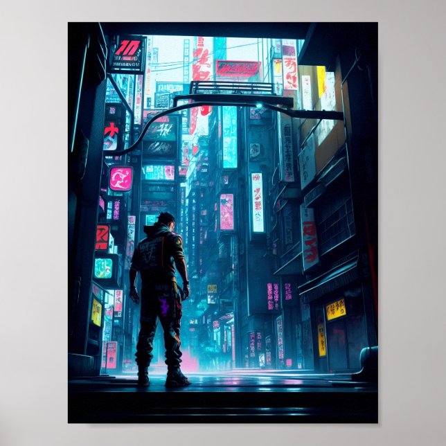Neon Tokyo Nights Poster (Framsidan)