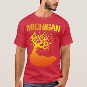 Neon Träd Art Michigan T Shirt