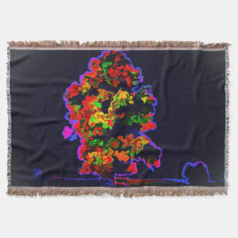 Neon Träd Explosion Filt