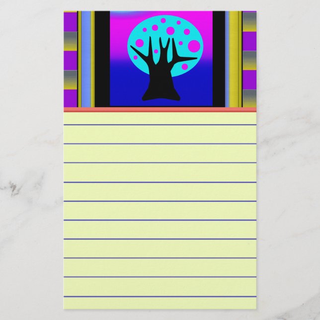 Neon Träd Letterhead Brevpapper (Framsida)
